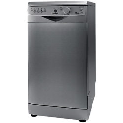 Indesit DSR15BS Freestanding Slimline Dishwasher, Silver